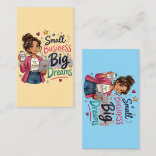 Small Business Big Dreams Entrepreneurial Girl Enclosure Card