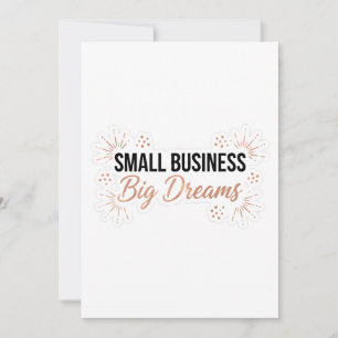 Small Business Big Dreams Motivational Entrepreneu Thank You Card