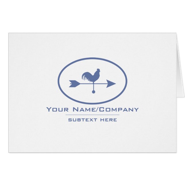 Small Business Blue Weathervane (Front Horizontal)
