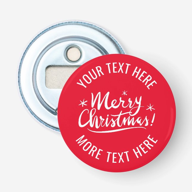 Small business Christmas gift magnetic beer Bottle Opener (Front)
