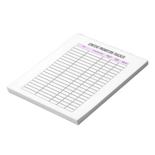 Small Business Content Promotion Tracker Notepad