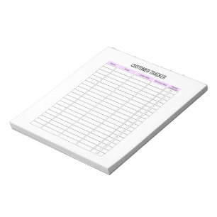 Small Business Customer Tracker Planner Notepad