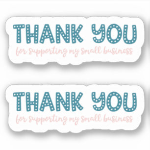 Small Business Cute Modern Thank You Stickers