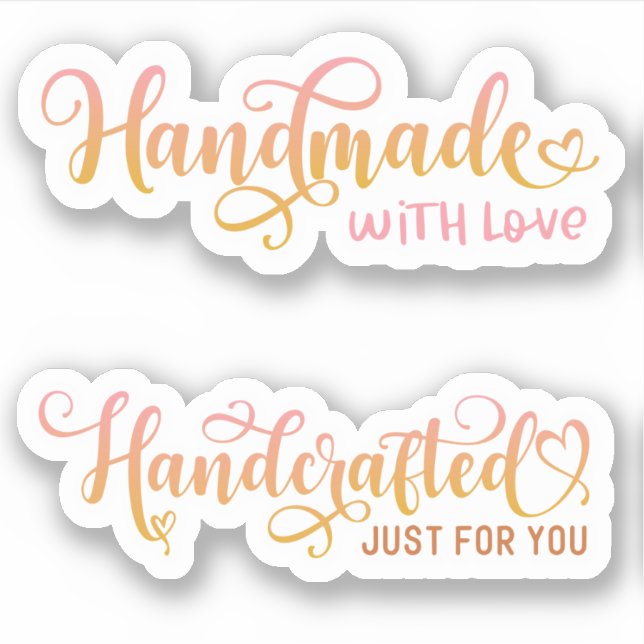 Small Business Cute Pink Thank You Sticker (Front)