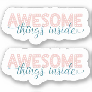 Small Business Cute Pink Thank You Sticker