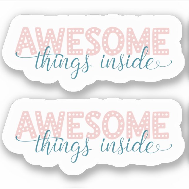 Small Business Cute Pink Thank You Sticker (Front)