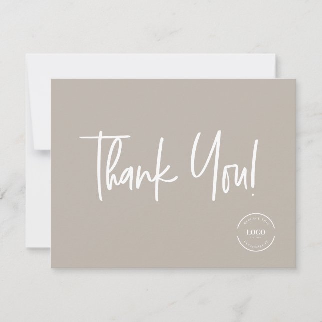 Small business Editable Text Logo package insert Thank You Card (Front)