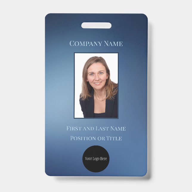 Small Business Employee ID Photo Logo Badge (Front)