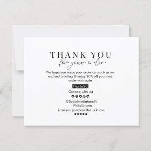 Small Business Flat Thank You Card