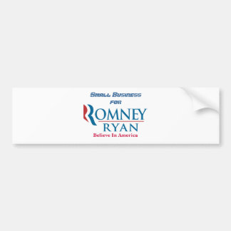 Small Business For Romney Ryan Bumper Sticker