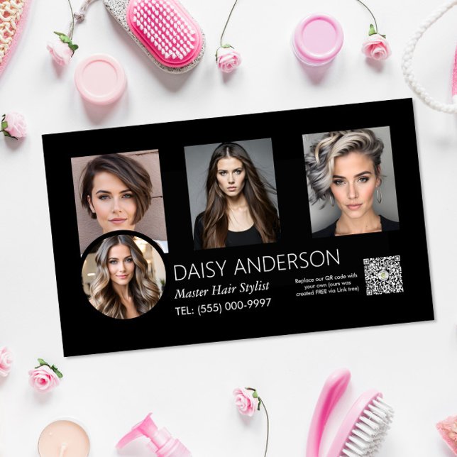 small business home hair stylist hairdresser salon 	Magnetic business card (Creator Uploaded)