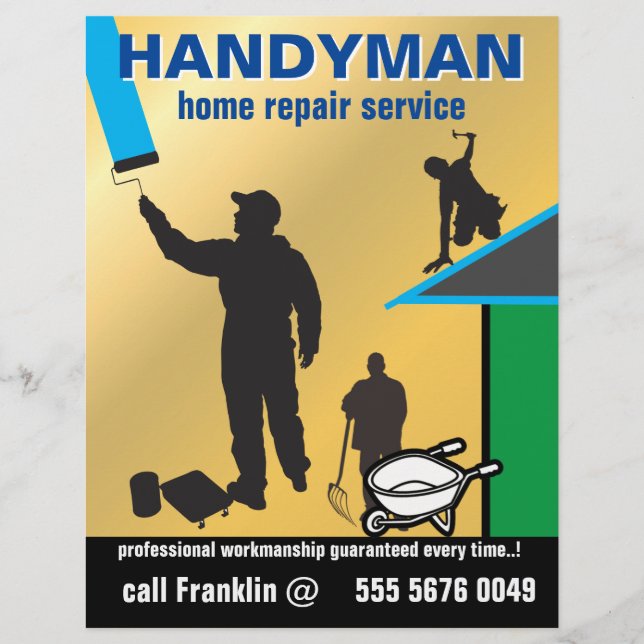 Small Business Home Repair Handyman Service Flyer (Front)