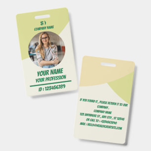 Small Business Logo Custom Round Badge ID Badge