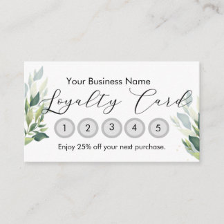 Small Business Loyalty Card Customizable