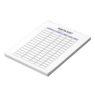 Small Business Marketing Budget Planner Notepad
