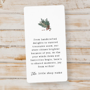 Small Business Modern Minimalist Holiday Thank You