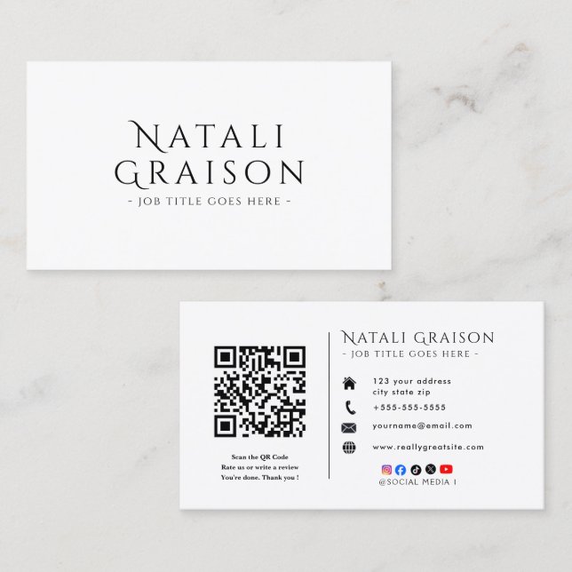 Small Business Owner Business Card (Front/Back)