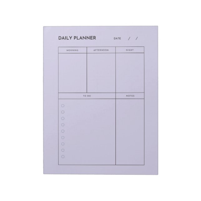 Small Business Owner Daily Planner  Notepad (Rotated)
