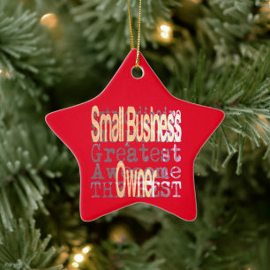 Small Business Owner Extraordinaire Ceramic Tree Decoration