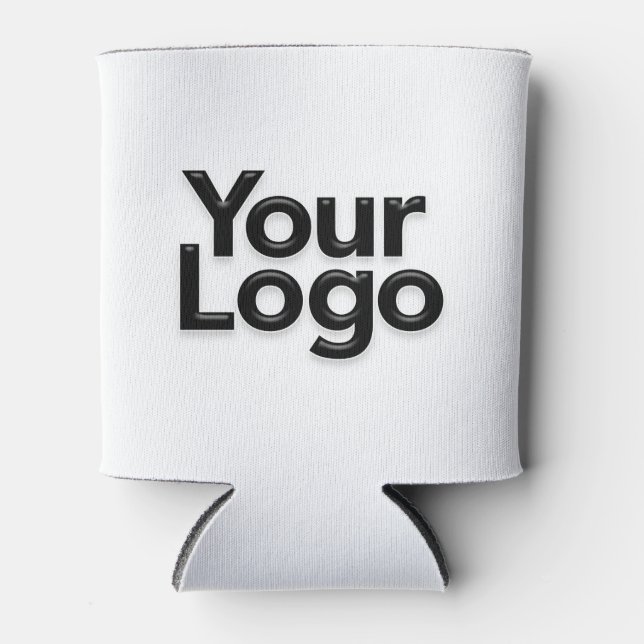 Small Business Owner Logo Promotional Marketing Can Cooler (Front)