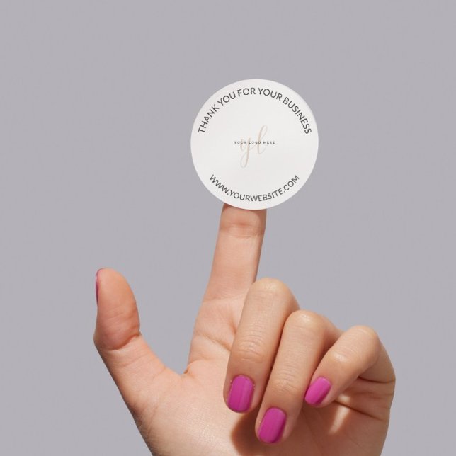 Small Business Packaging Custom Logo Branded Classic Round Sticker (Creator Uploaded)