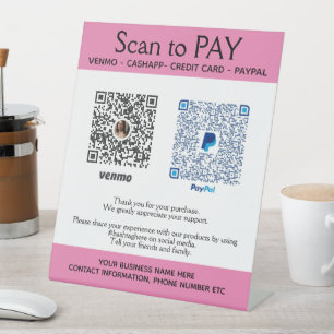 Small Business PayPal Pay Here Pedestal Sign
