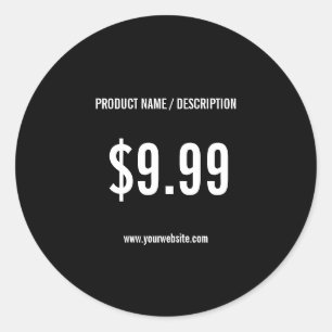 Small Business Price Sticker Modern Black