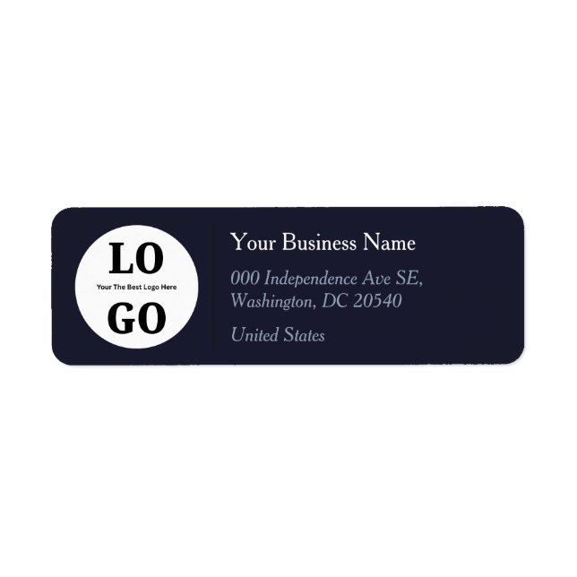 Small Business Professional Dark Colour Custom Log (Front)