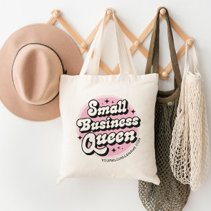 Small Business Queen Custom Shop Name Tote Bag