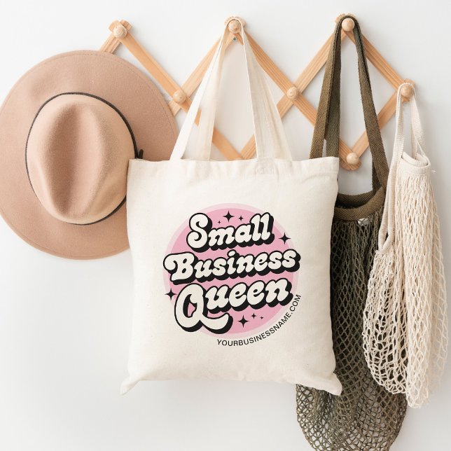 Small Business Queen Custom Shop Name Tote Bag (Creator Uploaded)