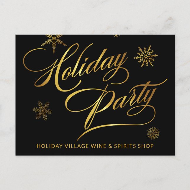 Small Business Sale Holiday Party Promotion Postcard (Front)