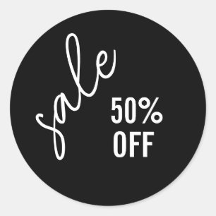 Small Business Sale Sticker   Modern Black