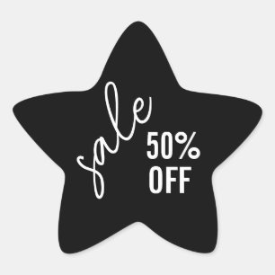 Small Business Sale Sticker   Modern Black