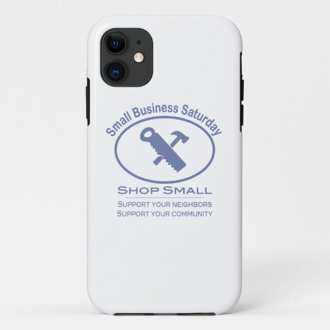 Small Business Saturday - Hardware blue Case-Mate iPhone Case (Back)