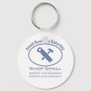 Small Business Saturday - Hardware blue Key Ring