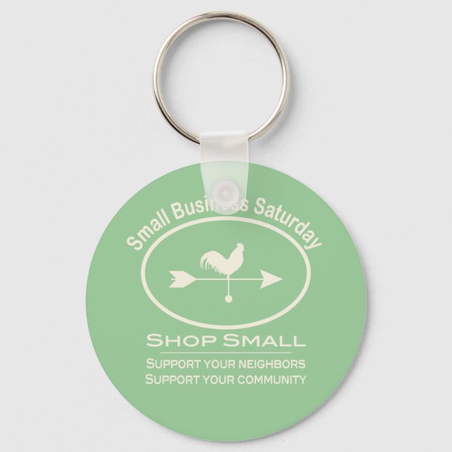 Small Business Saturday Ivory Weathervane Key Ring (Front)