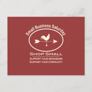 Small Business Saturday Ivory Weathervane Postcard