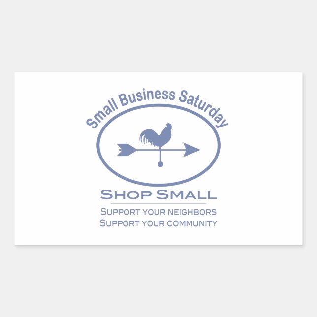 Small Business Saturday Weather vane Rectangular Sticker (Front)