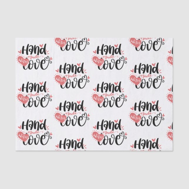 Small Business Shipping Handmade With Love Tissue Paper (Front)