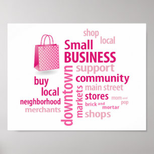 Small Business Shopping Bag Poster