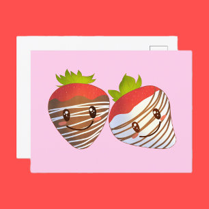 Small Business Strawberry Sweet Shop Postcard