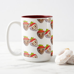 Small Business Strawberry Sweets Shop Two-Tone Coffee Mug