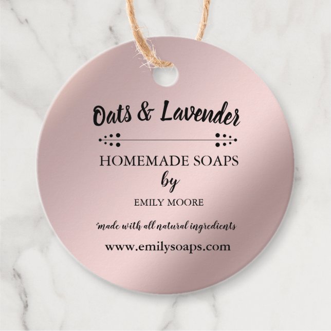 Small business supplies packaging tag soap oats  (Front)