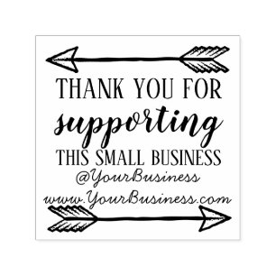 Small business support thank you packing self-inking stamp