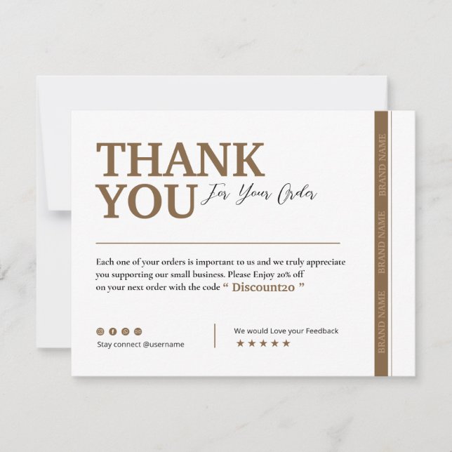 Small Business Thank You Card (Front)