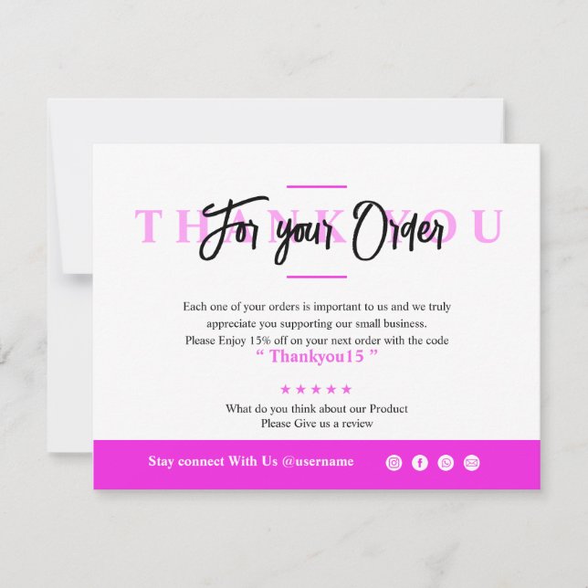 Small Business Thank You Card (Front)