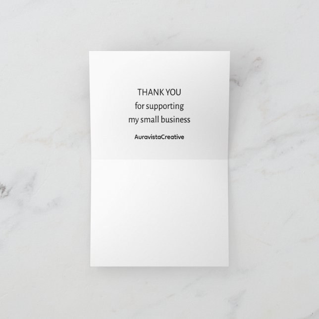 Small Business Thank You Card | Minimal | Personal (Inside)
