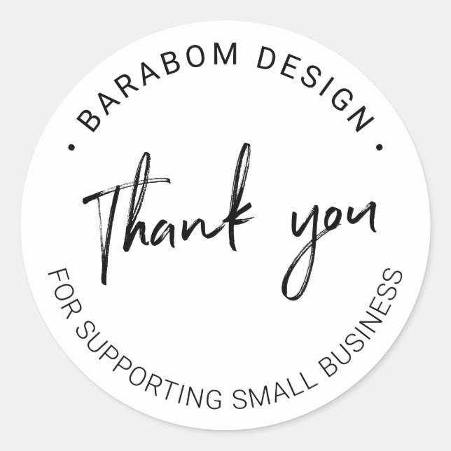 Small Business Thank you package sticker (Front)