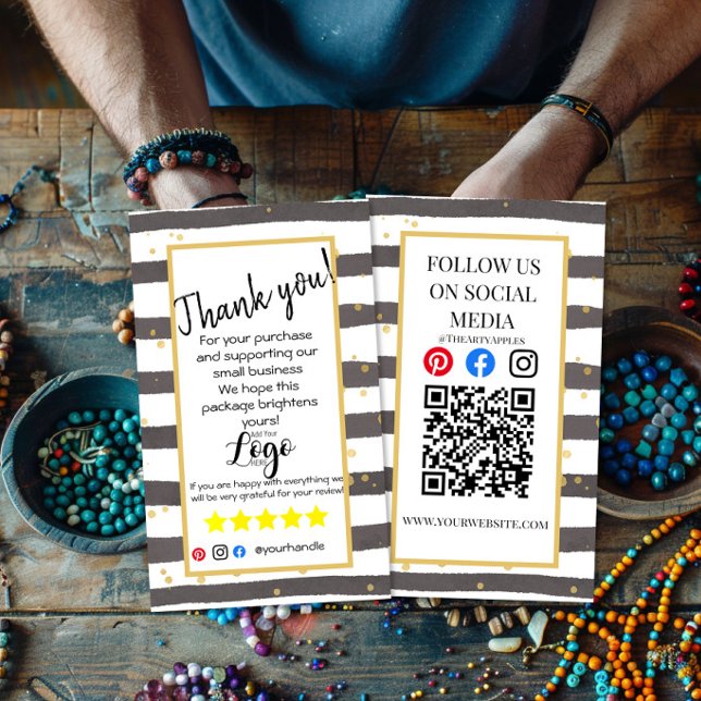 Small Business Thank You Packaging Insert Card (Creator Uploaded)