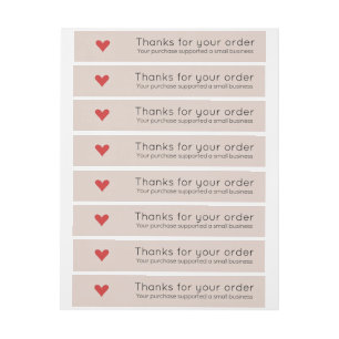 Small Business Thank You Shipping Package Wraparound Address Label